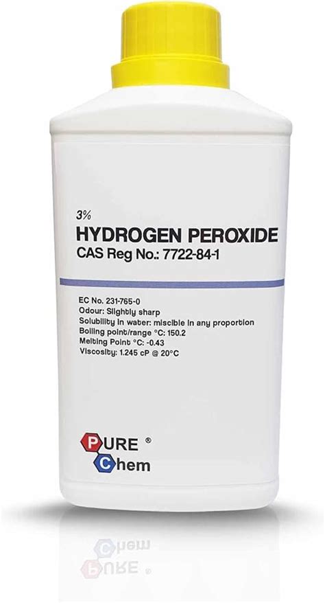 Hydrogen Peroxide 3 Pure Chem H2O2 10 Vols 500ml Amazon Co Uk