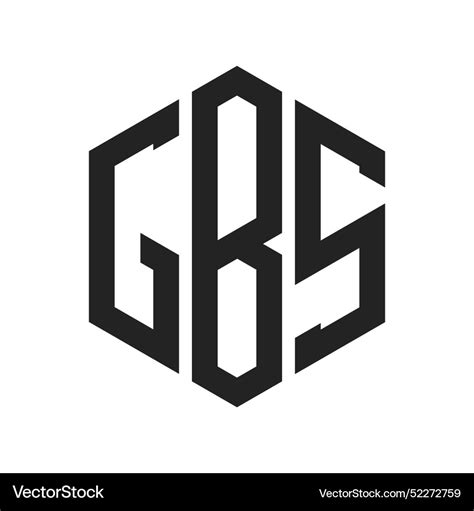 Gbs logo design initial letter monogram Royalty Free Vector