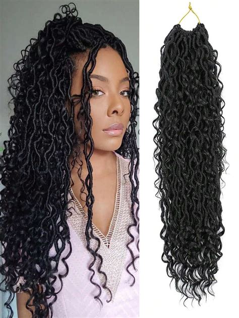 1 Pack 18 Inch Goddess Faux Locs Crochet Hair Goddess Locs Crochet Hair For Culy Boho Style