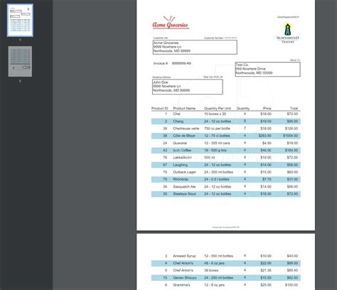 Invoice Using Subreport Dynamicpdf Api