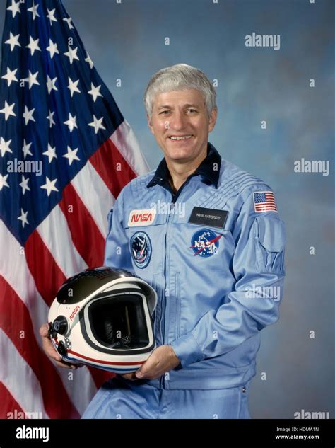 Official Nasa Portrait Of Nasa Astronaut Henry Hartsfield In A Blue