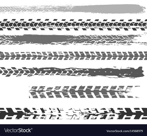 Motorcycle Tire Tracks Royalty Free Vector Image