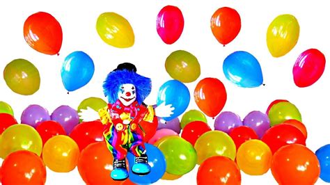 Disneys Clown The Balloon Popping Show Learning Colors Videos Fun