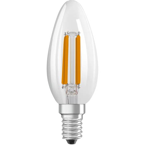 Osram LED Leuchtmittel E14 Kerzenform 2 5 W 470 lm 10 5 x 6 cm H x Ø