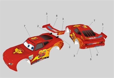 Lightning Mcqueen Paper Craft Cute Papercraft