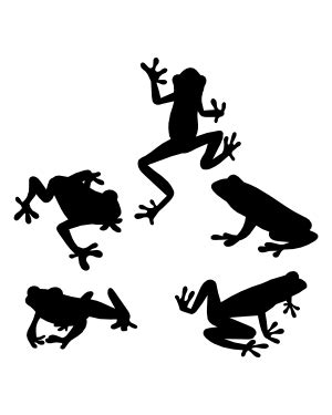 Sitting Frog Silhouette Clip Art