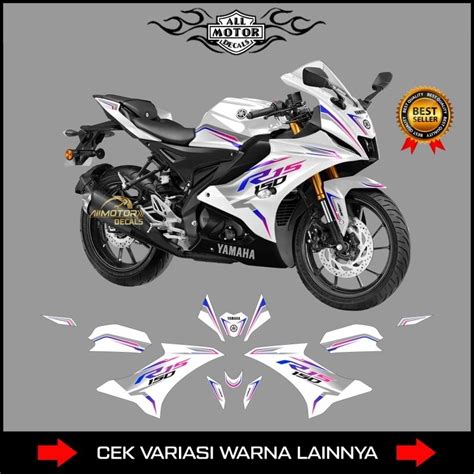 Jual Sticker Yamaha R V Livery Grafhic Rainbow Striping Motor R M