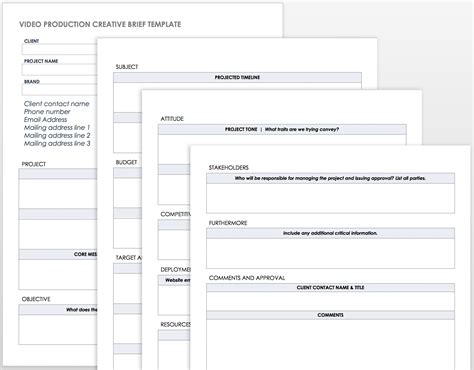 Free Creative Brief Templates Smartsheet