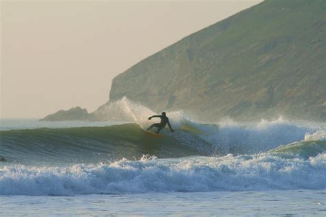 Surfing in Croyde Bay