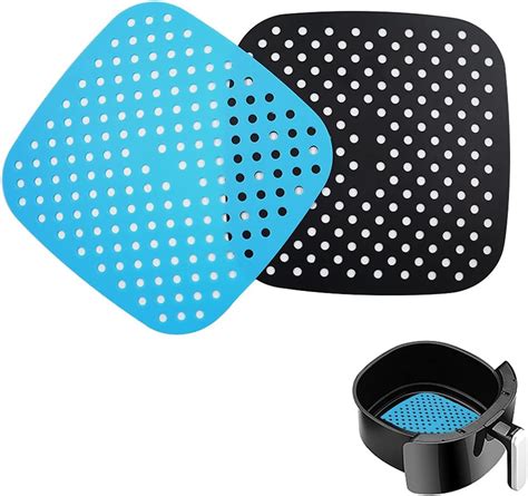 2pcs Reusable Air Fryer Mats 85 Inch Square Non Stick