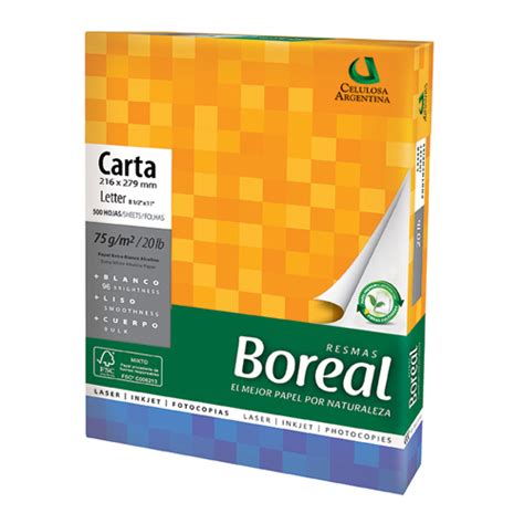 RESMA PAPEL BOREAL T CARTA FOTOC 75 GRS Distribuidora Dique