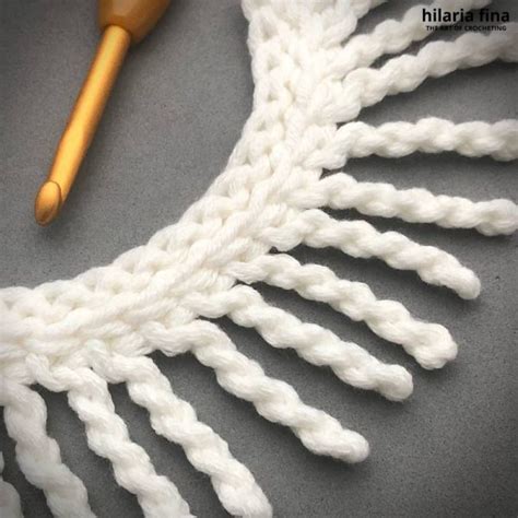 Crochet Fringe Edging Learn Hilaria Fina