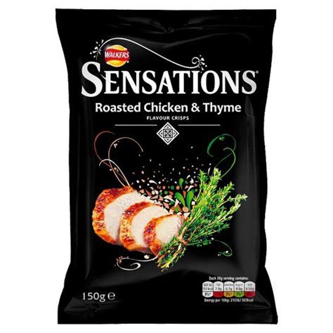 Sensations Oven Roast Chicken And Thyme 150g Oven Roasted Chicken Thyme Chicken Walkers Crisps