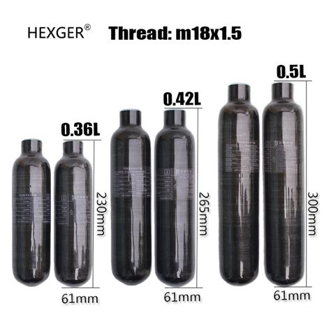 4500psi 30MPa Carbon Fiber Cylinder Diving Bottle High Pressure Tank