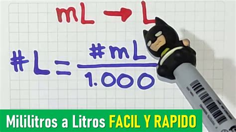 Como Convertir Mililitros A Litros Youtube