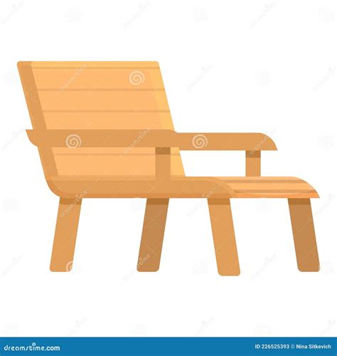 Rest Chaise Lounge Icon Cartoon Vector Beach Chair Stock Vector