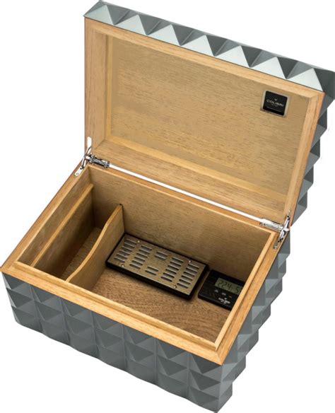 Colibri Humidor Grand Quasar Grau Matt Zigarren Raucher Xxl