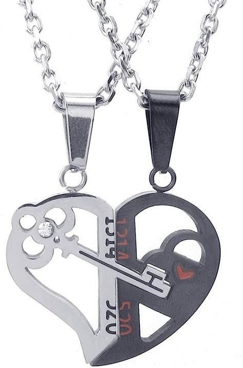 Konov Bijoux Pendentif D Amiti Collier Amour Pour Homme Et Femme