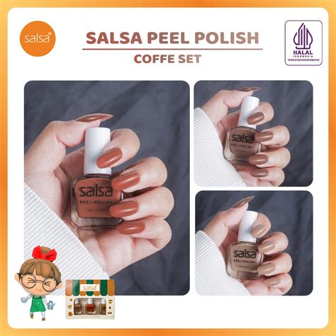 Jual MFI SALSA PEEL OFF NAIL POLISH SET ISI 3 KUTEK KUKU HALAL