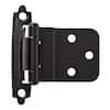 Liberty Matte Black Self Closing 3 8 In Inset Cabinet Hinge 1 Pair