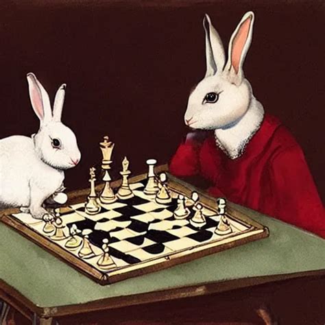 Two Rabbits Playing Chess Inside A Ballroom Stable Diffusion OpenArt