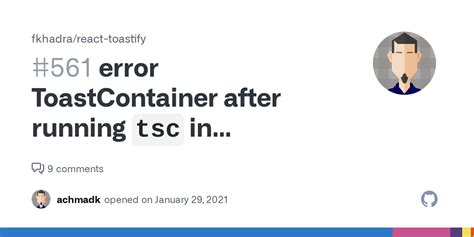 Error Toastcontainer After Running `tsc` In Command Line · Issue 561