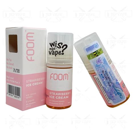 Jual Foom Strawberry Ice Cream 30ml Salt Nic Liquid Vape By Foom Jp