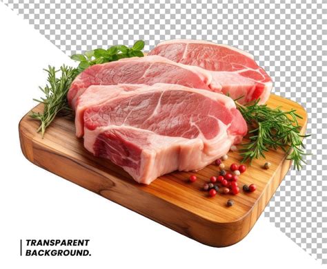 Bife De Carne Bovina Crua Fresco Isolado Psd Premium