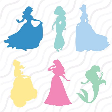 Disney Princess Svg Disney Princess Silhouette Svg Cut Table