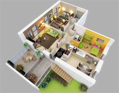 25 Three Bedroom Houseapartment Floor Plans