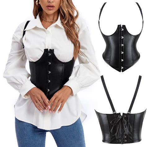 Fakkduk Corset Tops Bustier Tops For Women With Spaghetti Straps Sexy