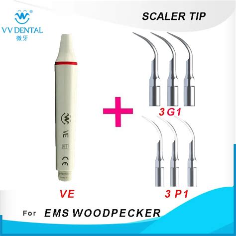 Dental scaling machine ultrasonic scaler handpiece and dental ultrasonic scaler tip for ...