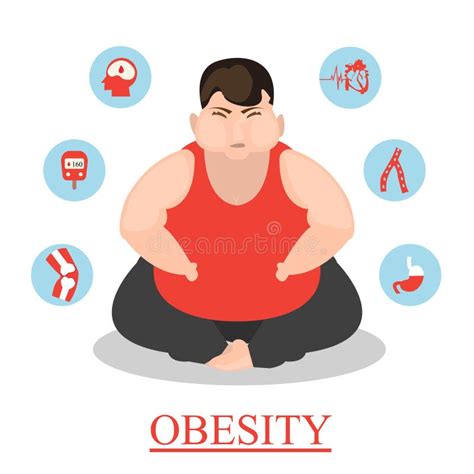 Infographic Cartoon Obesity Illustration Stock Vector - Illustration of ...