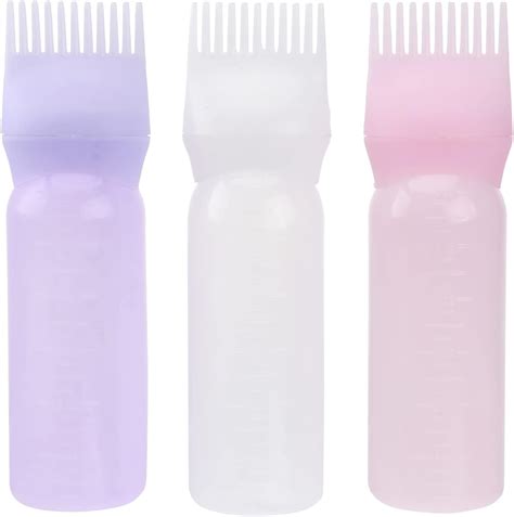 Kettles Scalp Comb Root Comb Applicator Bottle 3pcs 4oz Hair Dye