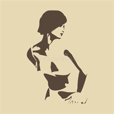 Silhouette Naked Female Body Stock Illustrations Silhouette