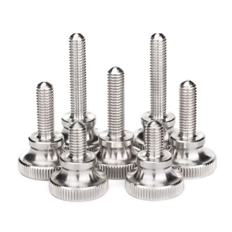 A2 Stainless Steel Knurled Thumb Screw M3 M4 M5 M6 Step Bolt 6mm To