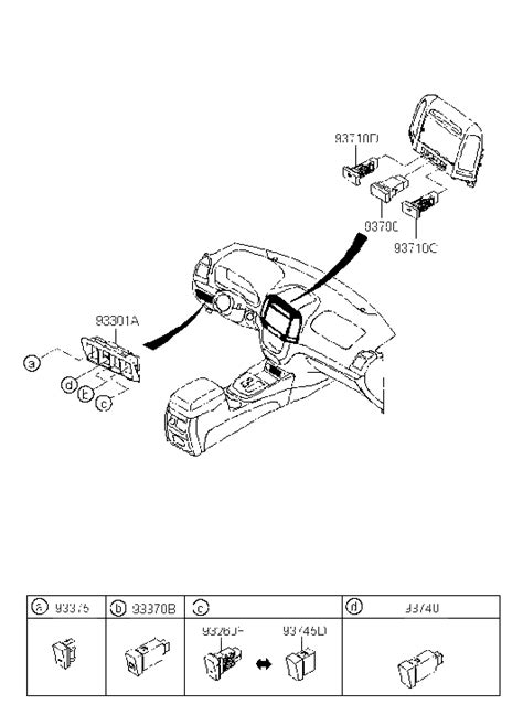 93750 2B600 J4 Genuine Hyundai Switch Assembly Esp