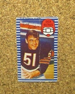 1971 Kellogg S Cereal 3D Super Stars Dick Butkus Chicago Bears Box