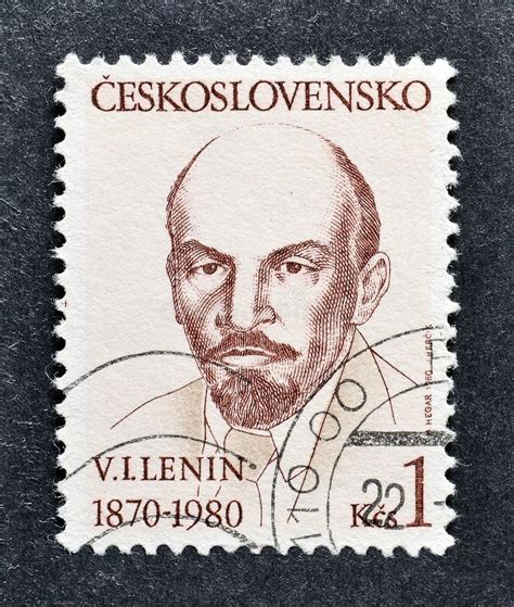 Cancelled Postage Stamp Printed By Czechoslovakia That Shows Portrait