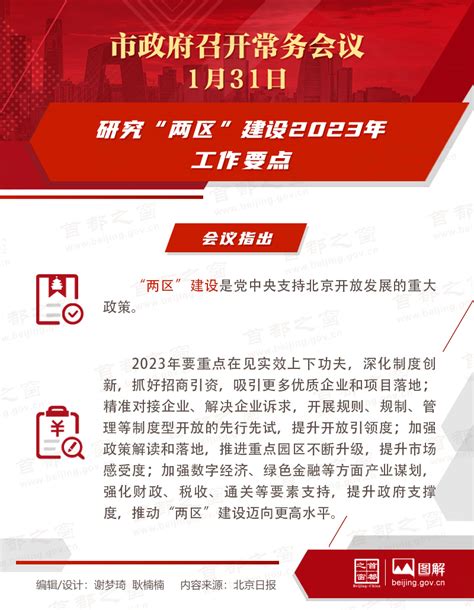 市政府常务会议研究两区建设2023年工作要点 图解北京市政府常务会议 首都之窗 北京市人民政府门户网站