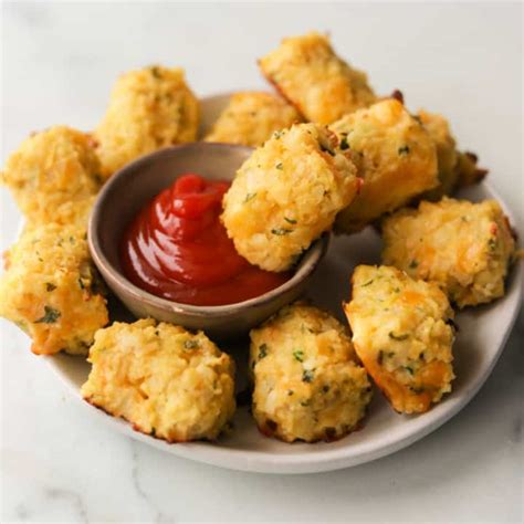 Cheesy Cauliflower Tater Tots The Healthy Epicurean