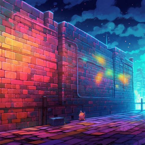 Free Photo Prompt 2 Stunning Lo Fi Cyberpunk City Art With Bricks Wall