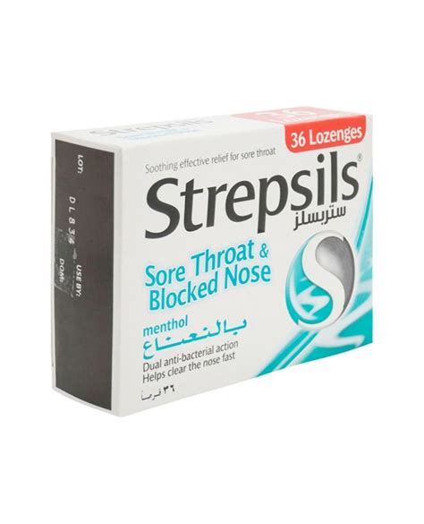 Buy Strepsils Sore Throat And Blocked Nose Lozenges 36s Online Boots Uae