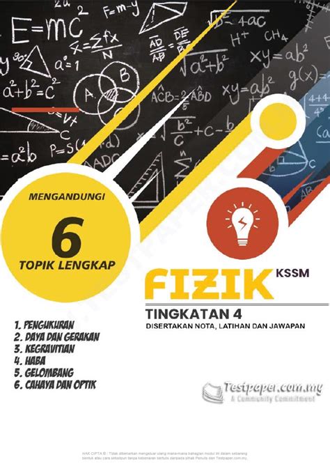 Modul Fizik Tingkatan Jawapan Cml Modul Fizik Ting Dwibahasa