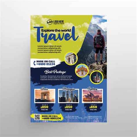 Free Holiday Travel Flyer Template PSD Flyer Template Holiday