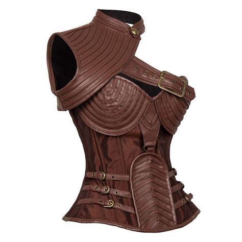 Moruya Battle Armour Corset In 2022 Black Leather Corset Steampunk