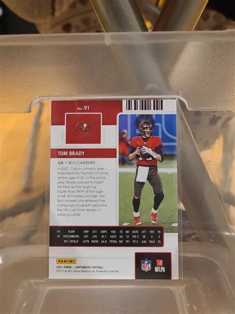 Billet De Saison 2021 Panini Contenders Tom Brady 91 Bouccaneers De