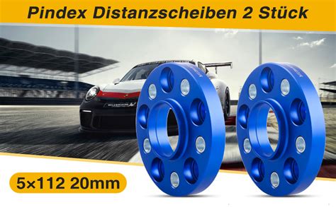 Pindex 2x Spurverbreiterungen 5x112 20mm für A4 A5 A6 A7 S4