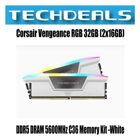 Corsair Vengeance RGB 32GB 2x16GB DDR5 DRAM 5600MHz C36 Memory Kit