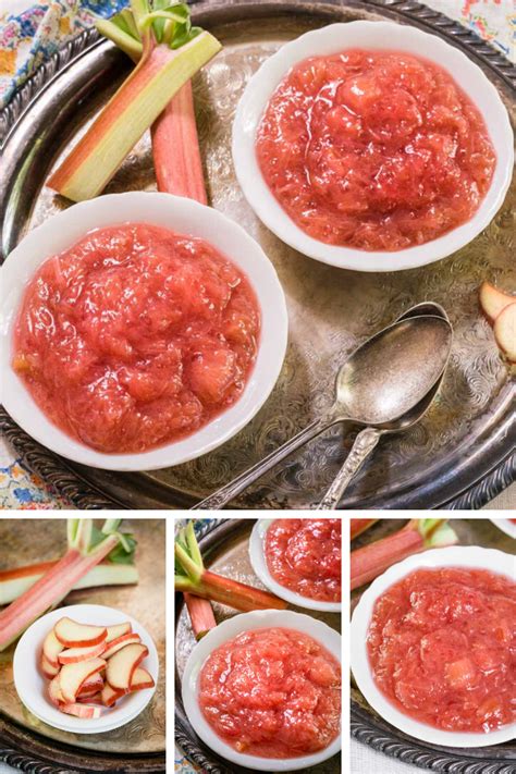 4 Ingredient Rhubarb Sauce Recipe Sauce Recipes Easy Rhubarb Recipes Rhubarb Sauce